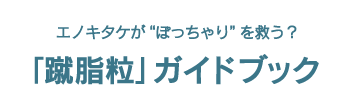 エノキタケがぽっちゃりを救う？ リコム「蹴脂粒」パンフレット